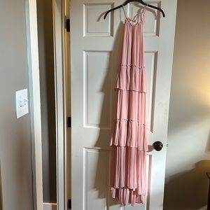LOFT pink maxi dress